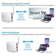 2TB HDD Wireless Home WiFi Media Storage Streaming File Server N4