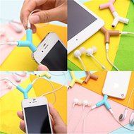 BephaMart Color Random Y Shape 3.5mm Male To 2 Female Earphone Headset Audio Splitter Adapter Key Ring Shipped...