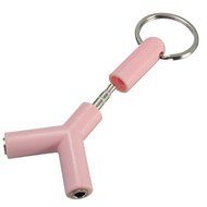 BephaMart Color Random Y Shape 3.5mm Male To 2 Female Earphone Headset Audio Splitter Adapter Key Ring Shipped... N4