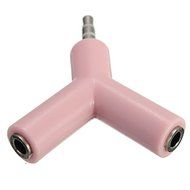 BephaMart Color Random Y Shape 3.5mm Male To 2 Female Earphone Headset Audio Splitter Adapter Key Ring Shipped... N5