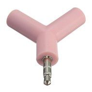 BephaMart Color Random Y Shape 3.5mm Male To 2 Female Earphone Headset Audio Splitter Adapter Key Ring Shipped... N6
