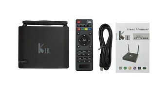 KIII Amlogic S905 Quad core Android5.1 OTT Smart TV Box H.265 DDRIII 2GB Memory 16GB Flash HDMI2.0 1000M LAN WiFi... N6