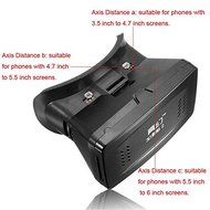 BephaMart RITECH II Head Mount 3D Version Virtual Reality Glasses Google Movies Games for 3.5 to 6 Inch Smartphone N6