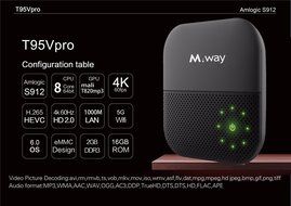 Smart TV Box, M.Way Amlogic S912 Android 6.0 TV Box 2.4G 5G Bluetooth 4.0 HD Octa-core 2GB+16GB Dual WiFi 3d 4k... N9