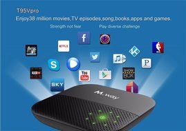 Smart TV Box, M.Way Amlogic S912 Android 6.0 TV Box 2.4G 5G Bluetooth 4.0 HD Octa-core 2GB+16GB Dual WiFi 3d 4k... N12