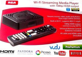 RCA Wi-Fi Streaming Media Player with 1080 HDMI output DSB876WU-BK