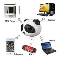 BephaMart Panda Shape Portable Stereo Speaker For Notebook Cellphone N6