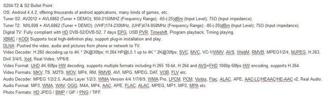 Docooler&reg; S204-T2 &amp; S2 Android TV Box + DVB T2 S2 Android 4.2.2 Quad-core Support DVB-T2 DVB-S2 1G / 8G H.265... N7