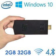New Mini Windows 10 Smart TV Box Mini PC &amp; Media Streaming Player PC HDMI SticK Quad Core CPU 2GB RAM 32GB