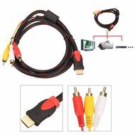 BephaMart 1.5M 5Ft HDMI Male to 3 RCA Video Audio AV Cable Cord Adapter for TV DVD 1080P PS3 Xbox N2