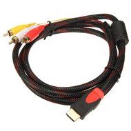 BephaMart 1.5M 5Ft HDMI Male to 3 RCA Video Audio AV Cable Cord Adapter for TV DVD 1080P PS3 Xbox N3