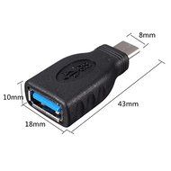 USB Type C Male To USB 3.0 A Female Data Connector Adapter For 12 Inch MacBook PC Tablet N5