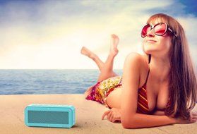 DOSS IPX 4 Wireless Waterproof Bluetooth 4.0 Portable Sport Speaker - Blue N5