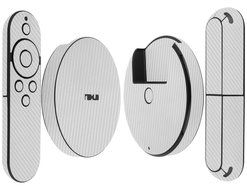Skinomi TechSkin - Google Nexus Player Silver Carbon Fiber Full Body Skin Protector / Front &amp; Back Wrap / Premium...