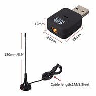 USB 2.0 DVB-T Digital TV Receiver Tuner Stick Dongle OSD Audio ADC MPEG-2 MPEG-4 PC N4