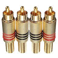 BephaMart 4Pcs Gold Plated RCA/Phono Male Plug Connectors Cable Protector N2