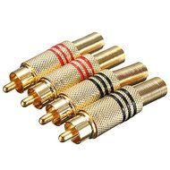 BephaMart 4Pcs Gold Plated RCA/Phono Male Plug Connectors Cable Protector N3