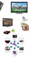 Kingzer 2.4G RF 360&iexcl;&atilde;6D Gyroscope Air Mouse Optical Mouse for PC Android TV Box PU + B