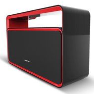 Apie Wireless Bluetooth Stereo Speaker with Bass and FM Radio - Black / Red