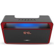 Apie Wireless Bluetooth Stereo Speaker with Bass and FM Radio - Black / Red N2