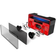 Apie Wireless Bluetooth Stereo Speaker with Bass and FM Radio - Black / Red N4