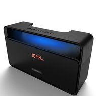 Apie Wireless Bluetooth Stereo Speaker with Bass and FM Radio - Black / Red N10