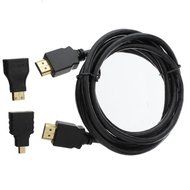 BephaMart 3 in 1 High Speed HD HDMI Cable To Micro HDMI + Cable Kit Adaptor Shipped and Sold by BephaMart N4