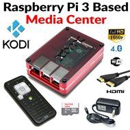 Raspberry Pi 3 Based - Extreme Xbmc Kodi Media Center - Red Case