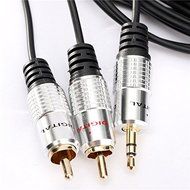 BephaMart 3m Premium 3.5mm Gold Plated Stereo Male To 2 RCA Male Music Audio OFC Cable MP3 N5