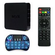 Wayer MX4 RK3229 Quad Core Wifi Smart Android 4.4 Media Player TV Box + LED Wireless Keyboard,Kodi Fully Loaded...