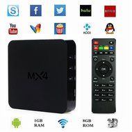 Wayer MX4 RK3229 Quad Core Wifi Smart Android 4.4 Media Player TV Box + LED Wireless Keyboard,Kodi Fully Loaded... N2