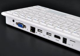 72 Key Keyboard PC - Windows 10, Intel Quad Core CPU, 2GB RAM, Bluetooth, 32GB Memory (White) N3