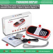 eJiasu Cost-performance Fm Portable Radio Mini Digital Speaker MP3 Player&nbsp;(Red) N3