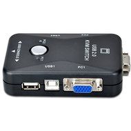 2-Port 2 Port USB 2.0 KVM Switch TV Box Adapter Connects Keyboard Mouse Video