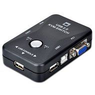 2-Port 2 Port USB 2.0 KVM Switch TV Box Adapter Connects Keyboard Mouse Video N2