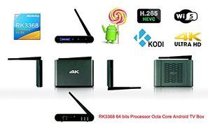 RK3368 Octa core android tv box Android 5.1 Ott Tv Box Professional KODI 2GB+8GB Aluminum Casing Octa Core media... N2