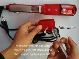 professional red magic shine ionic steam hair straightener flat iron 110V-240V European plug