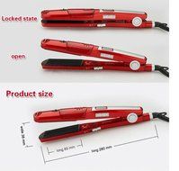 professional red magic shine ionic steam hair straightener flat iron 110V-240V European plug N3