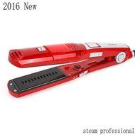 professional red magic shine ionic steam hair straightener flat iron 110V-240V European plug N9