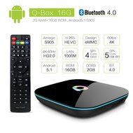 U2C Q-Box Amlogic S905 Quad Core Android TV Box Fully Loaded 2G/16G with KODI XBMC H.265 4K HD Bluetooth 4.0 3D...