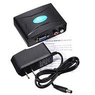 1080P Audio VGA To HDMI 1.3V HD 1920x1080 HDTV Video Converter Box Adapter For PC Laptop DVD N6