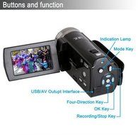 HM HDMI 720p 3.0 TFT LCD Rotation Digital Video Camcorder 16X Zoom Camera DV Video Recorder Max 16.0 Mega Pixels... N4