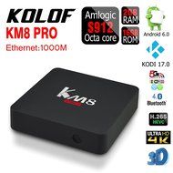KOLOF KM8 PRO Amlogic S912 OTT TV Box Octa Core Android 6.0 KODI 17.0 2G 16G Streaming Media Player