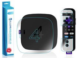 Roku 4 Screen Protector + Back Cover (2-Pack), ILLUMI AquaShield Full Coverage Back and Front Screen Protector...