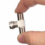 2 x F-Type 2 Way Splitter Combiner TV Virgin Cable Adapter Sky Satellite Freeview