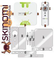 Skinomi TechSkin - Pivos XIOS DS Media Player - Brushed Aluminum Full Body Skin Protector / Front &amp; Back Premium... N6