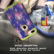 iPhone 7 Plus Cover Case,SAVYOU Orchid Design Dual Layer Case With Shock Absorbent Hard PC Cover and TPU Inner... N4