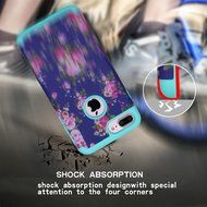 iPhone 7 Plus Cover Case,SAVYOU Orchid Design Dual Layer Case With Shock Absorbent Hard PC Cover and TPU Inner... N10