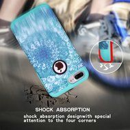 iPhone 7 Plus Cover Case,SAVYOU Orchid Design Dual Layer Case With Shock Absorbent Hard PC Cover and TPU Inner... N26