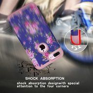 iPhone 7 Plus Cover Case,SAVYOU Orchid Design Dual Layer Case With Shock Absorbent Hard PC Cover and TPU Inner... N32